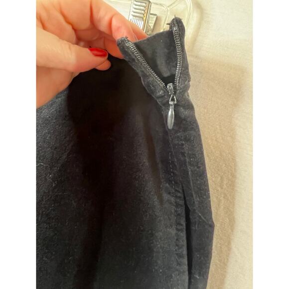 J. Jill black velour pants with side zipper, size 10 - Picture 3 of 10